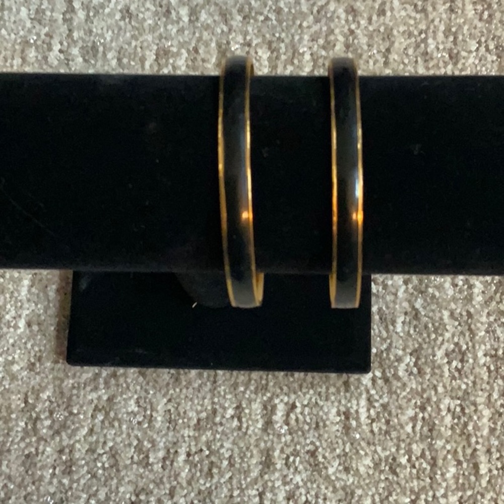 J. Crew Set of 2, Black & Gold Bangle Bracelets